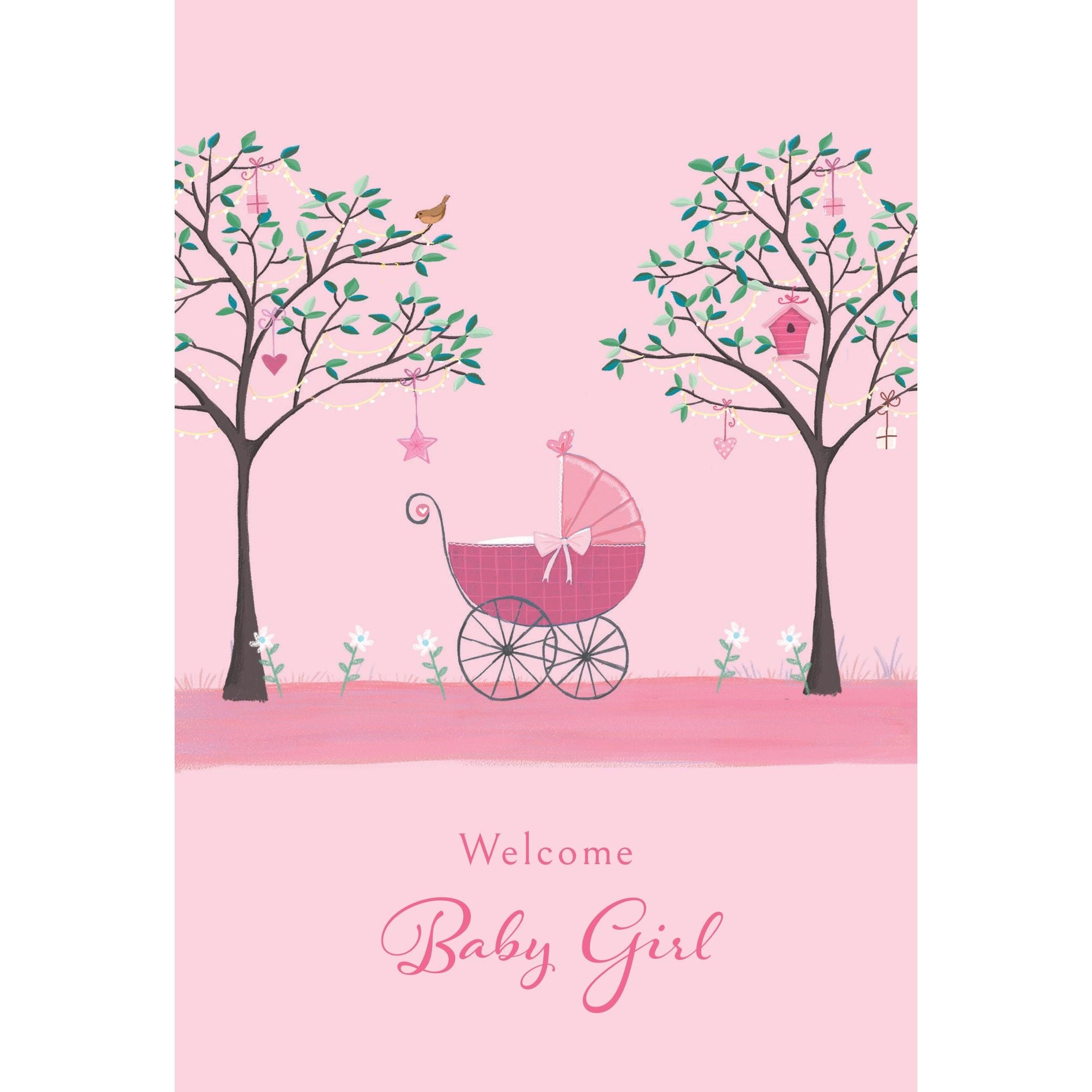 Carriage Baby Girl Card